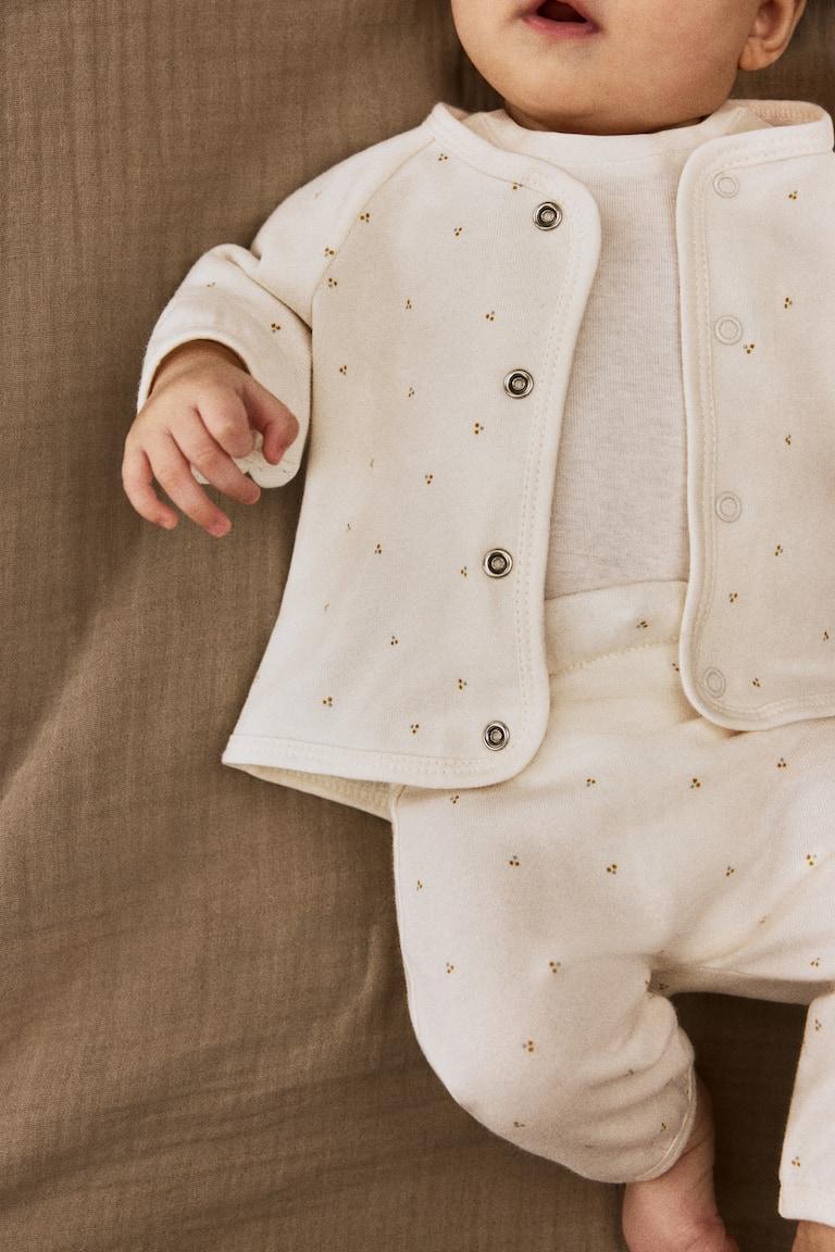 H&M Set 2 Pezzi In Morbidissimo Jersey Di Cotone - Beige Scuro - BAMBINO