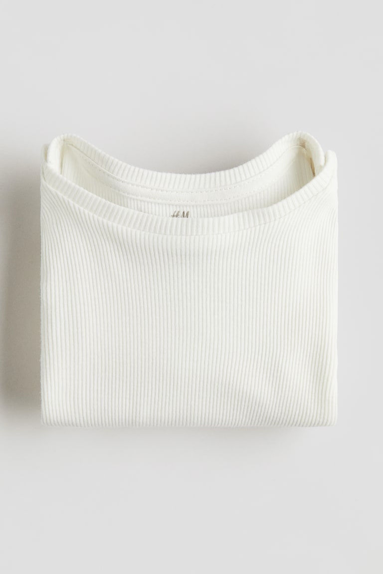 H&M Set 2 Pezzi Salopette E Body - Blu/bianco - BAMBINO