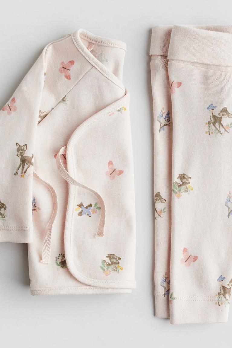 H&M Set 2 Pezzi Top E Pantaloni - Crema/Winnie Pooh - BAMBINO
