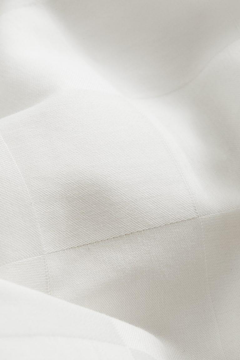 H&M Set Copripiumino Doppio/king In Jacquard Di Satin - Bianco/quadri - HOME