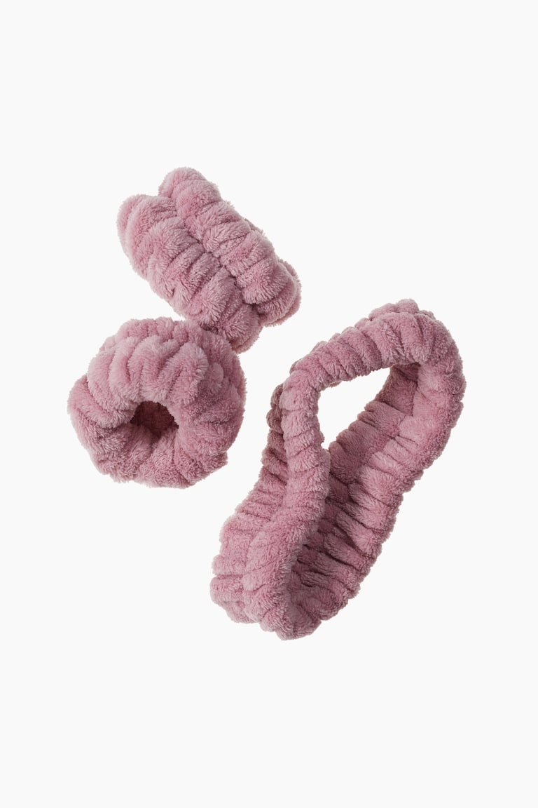 H&M Set Polsiere E Fascetta Per Make-up - Rosa - Beauty All