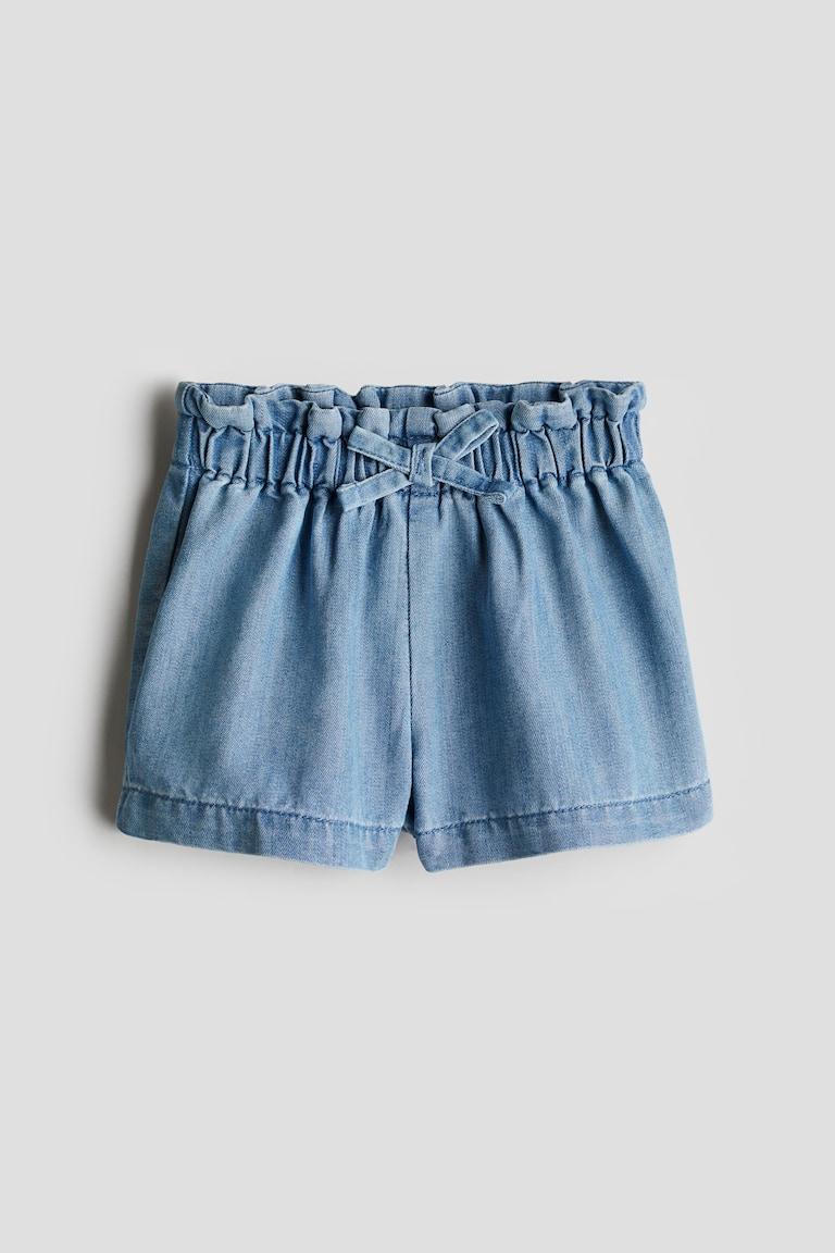 H&M Shorts Con Vita A Sacchetto - Bianco/fiori - BAMBINO