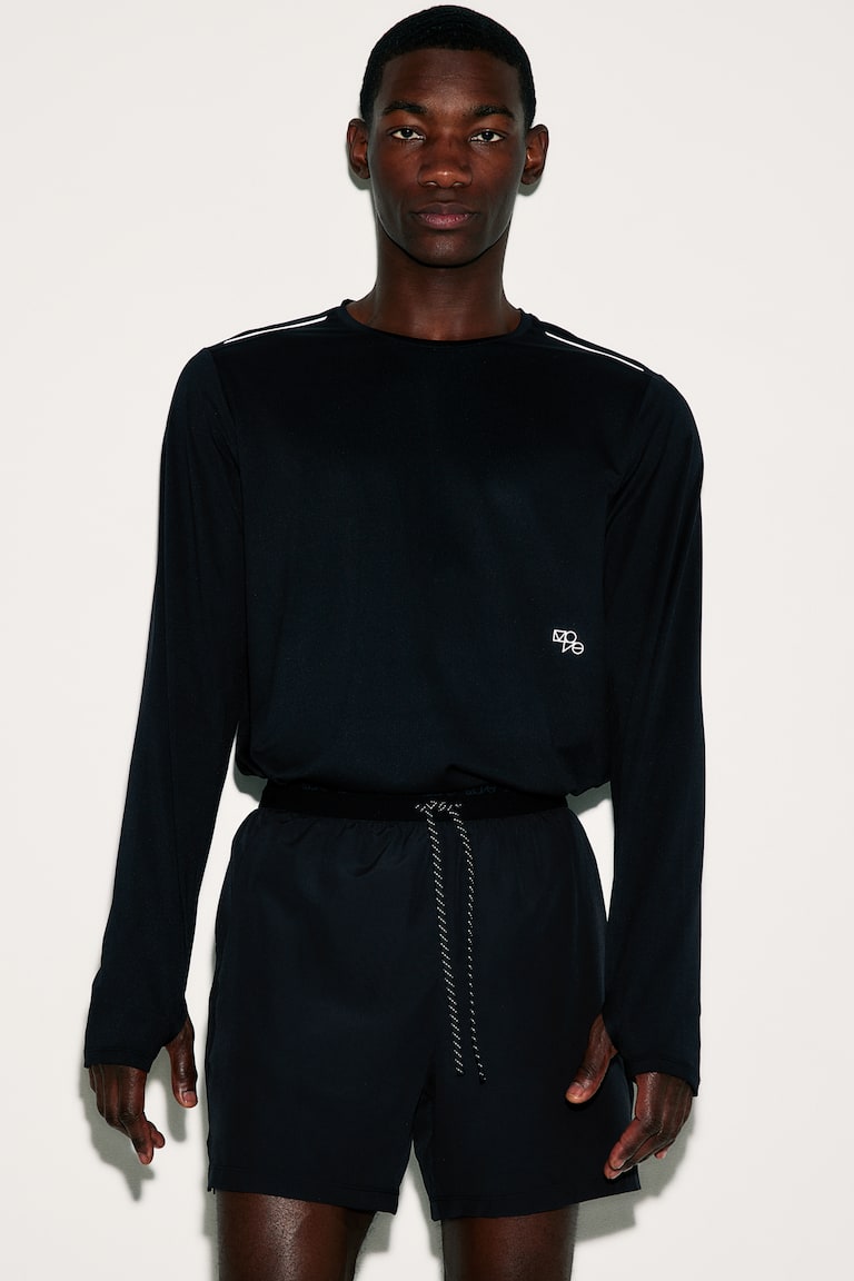 H&M Shorts corti da running in DryMove™ - Nero - UOMO