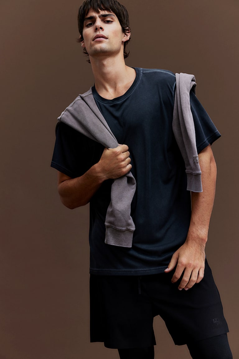 H&M Shorts Da Running In Tessuto Doppio Con DryMove™ - Nero - UOMO