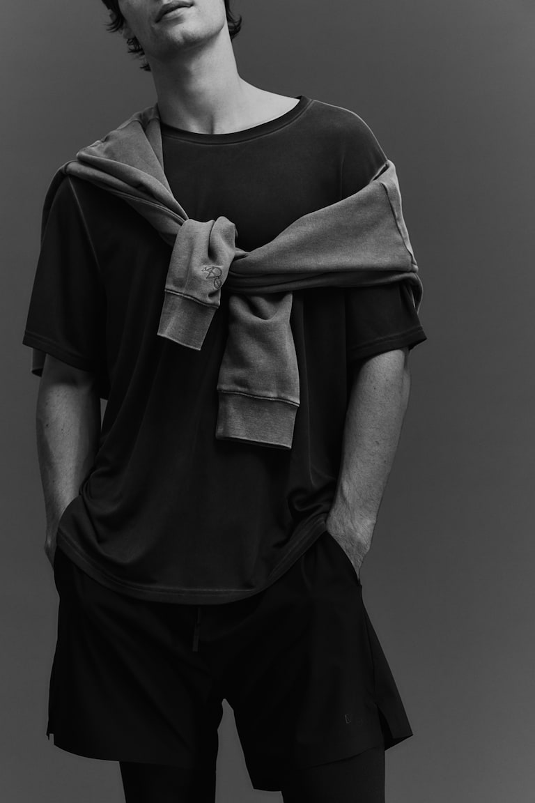 H&M Shorts Da Running In Tessuto Doppio Con DryMove™ - Nero - UOMO