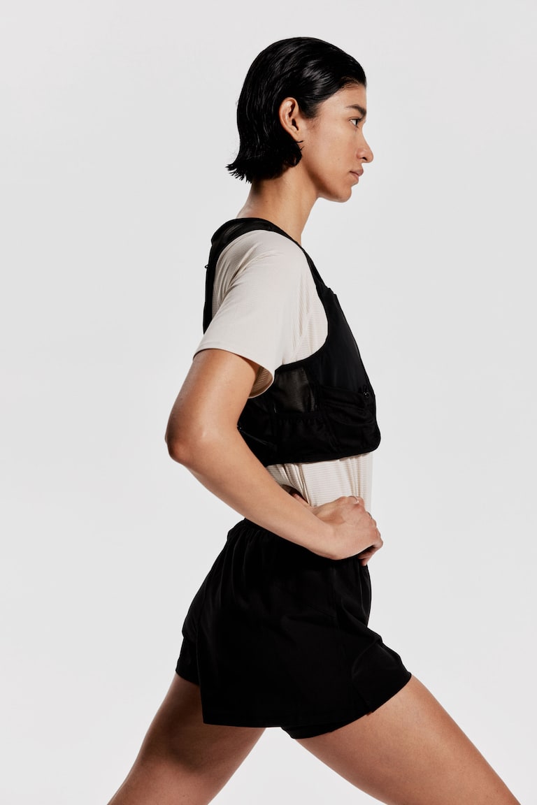 H&M Shorts Da Running In Tessuto Doppio Con DryMove™ - Nero - DONNA