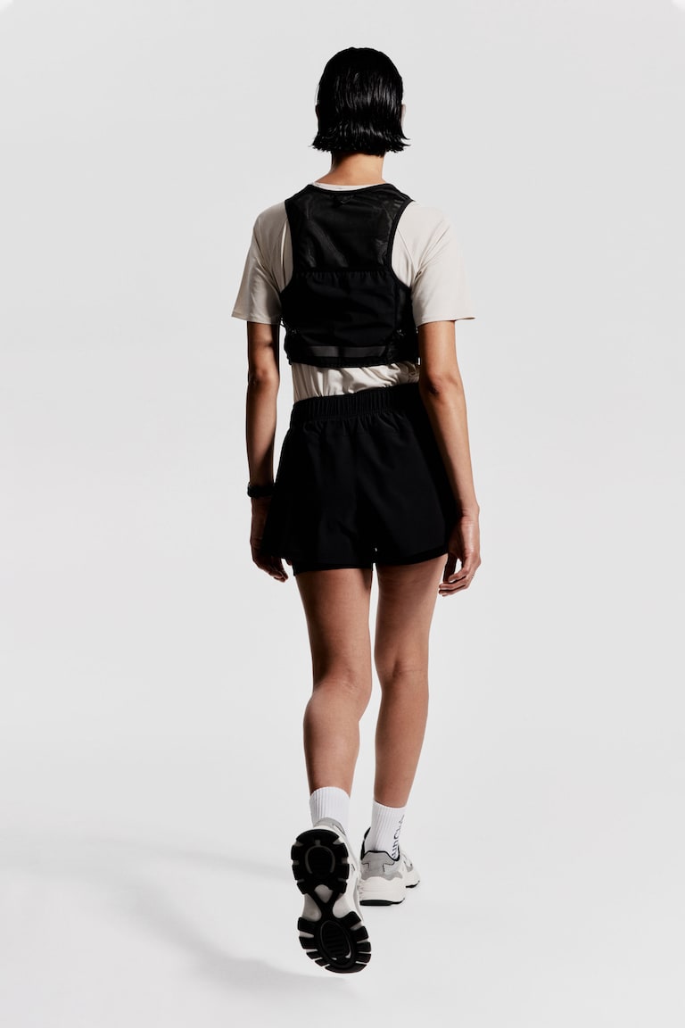 H&M Shorts Da Running In Tessuto Doppio Con DryMove™ - Beige Scuro - DONNA