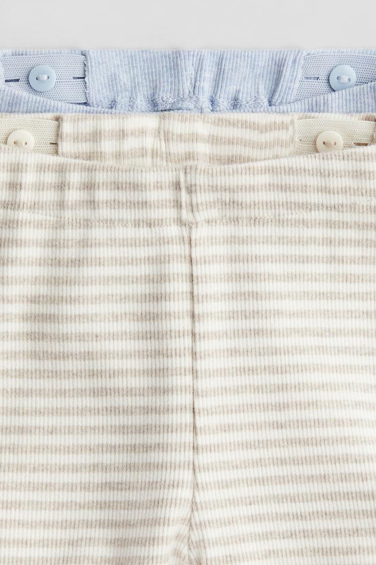 H&M Shorts In Jersey Di Cotone 2 Pezzi - Verde Kaki - BAMBINO