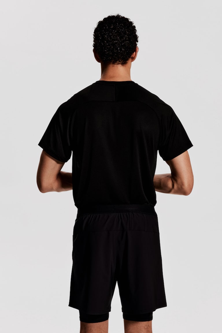 H&M Shorts Sportivi 2 In 1 Con DryMove™ Medi - Nero - UOMO