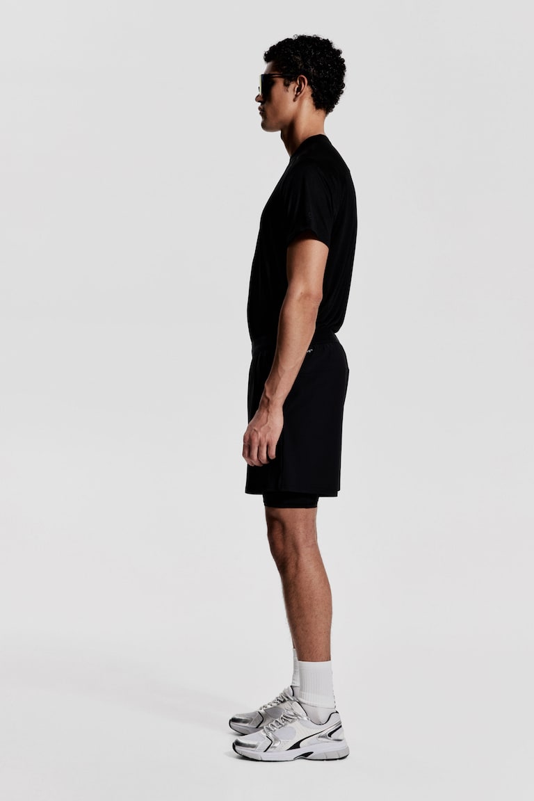 H&M Shorts Sportivi 2 In 1 Con DryMove™ Medi - Nero - UOMO
