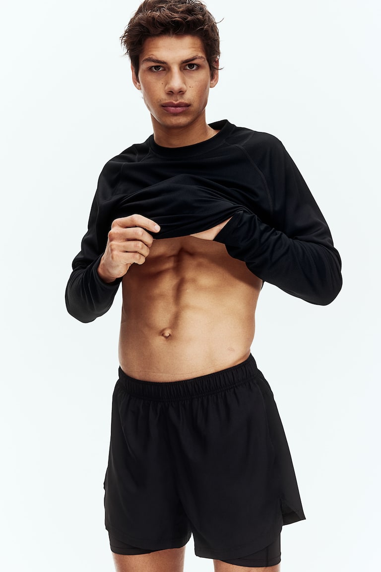 H&M Shorts Sportivi A Doppio Strato Con DryMove™ - Turchese - UOMO