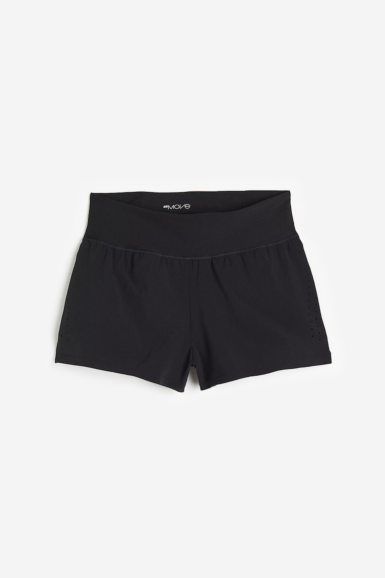 H&M Shorts sportivi a doppio strato in DryMove™ - Nero - DONNA