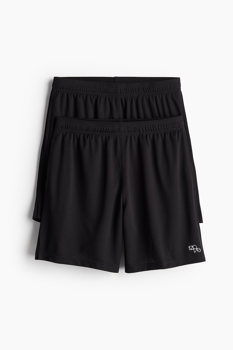 H&M Shorts sportivi con DryMove™ 2 pezzi - Grigio scuro - UOMO