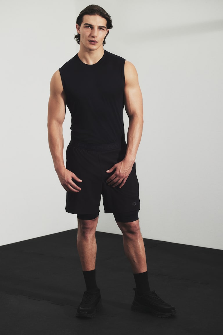 H&M Shorts Sportivi Lunghi 2 In 1 In DryMove™ - Nero - UOMO