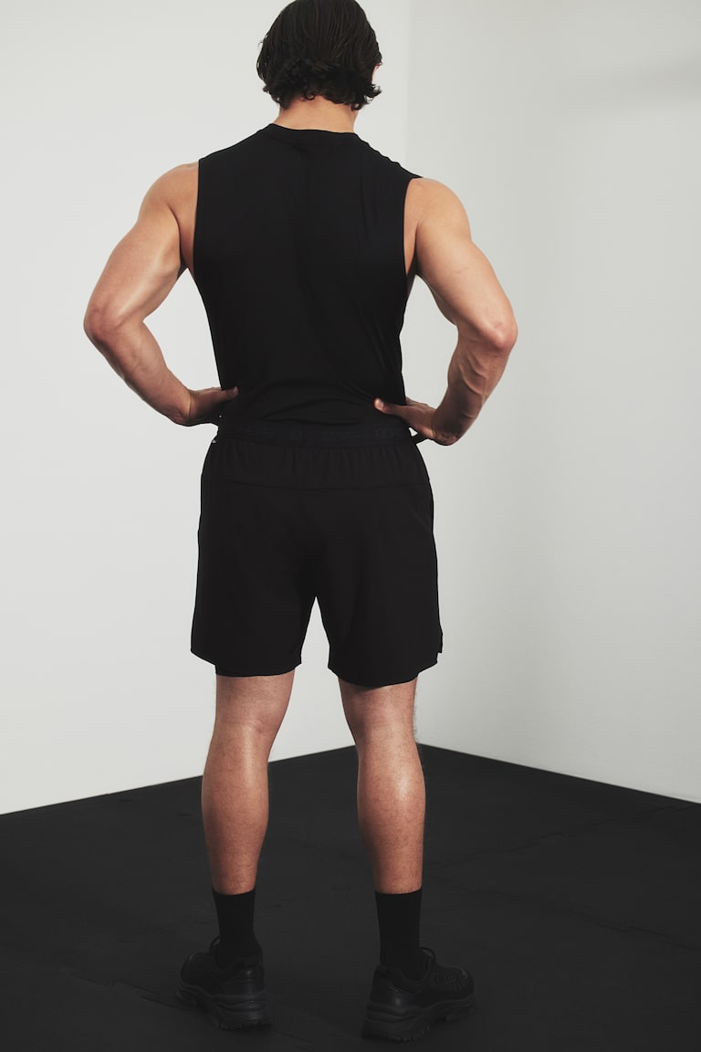 H&M Shorts Sportivi Lunghi 2 In 1 In DryMove™ - Nero - UOMO