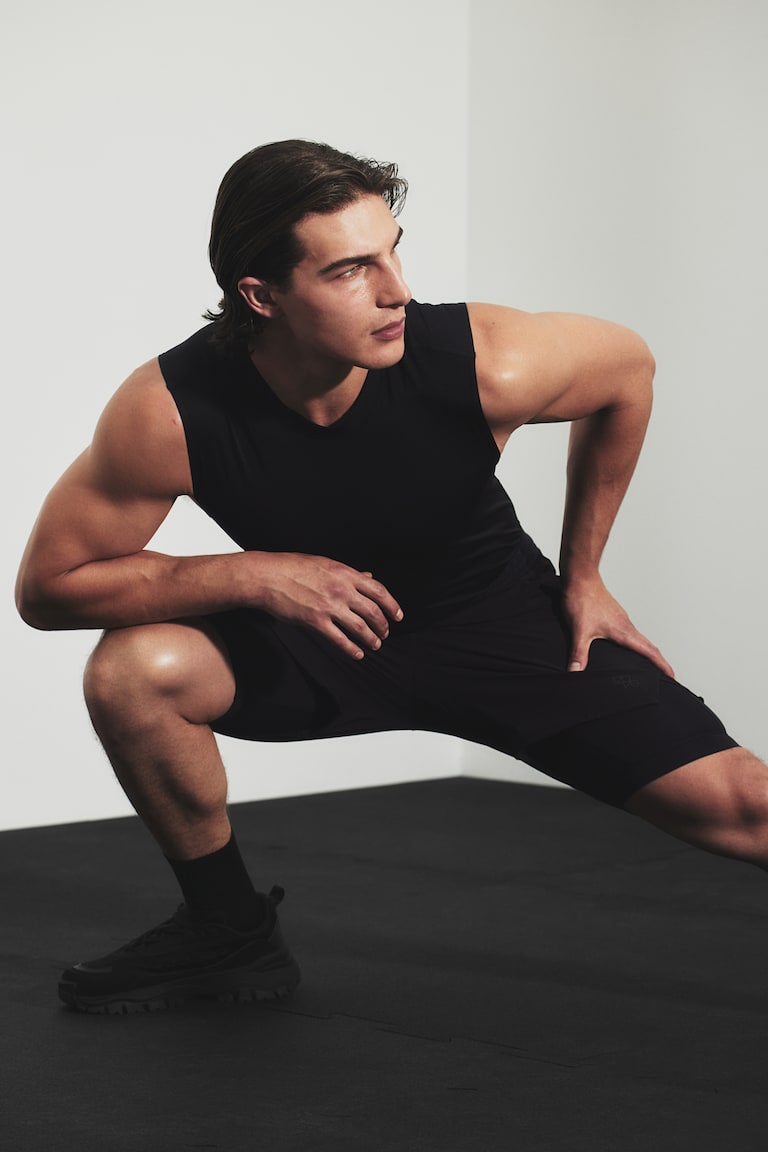H&M Shorts sportivi lunghi 2 in 1 in DryMove™ - Nero - UOMO