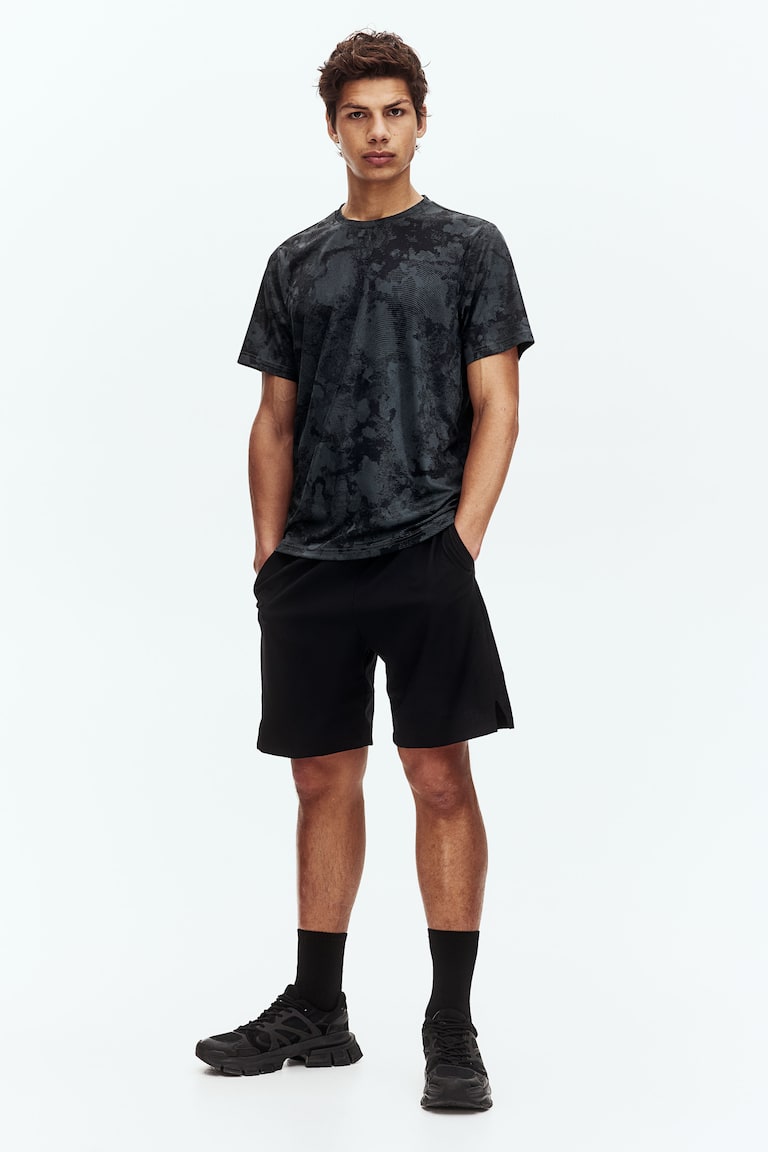 H&M Shorts sportivi lunghi con DryMove™ - Grigio scuro - UOMO