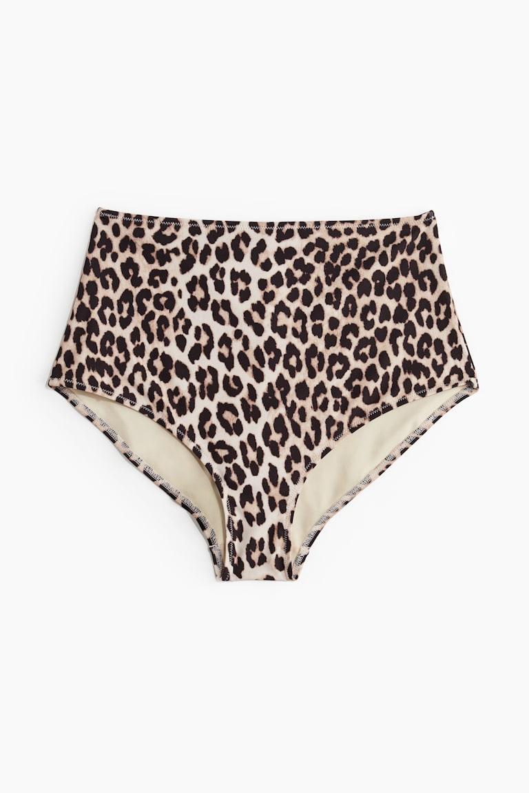 H&M Slip Bikini High Waist - Beige Chiaro/leopardato - DONNA