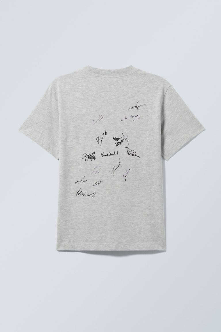 H&M T-shirt Boxy Con Stampa Grafica - Bianco – Fantazy Fussball Club - UOMO