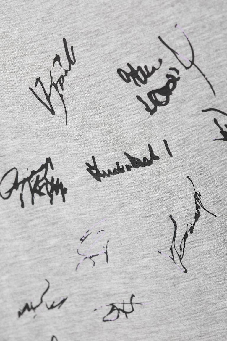 H&M T-shirt Boxy Con Stampa Grafica - Bianco – Fantazy Fussball Club - UOMO