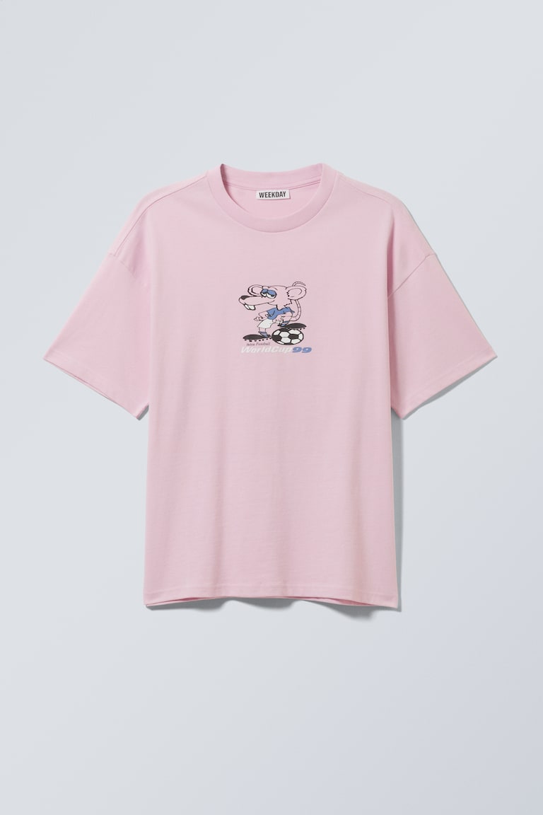 H&M T-shirt Great boxy con stampa grafica - Bianco – Logo Dream Marker - UOMO