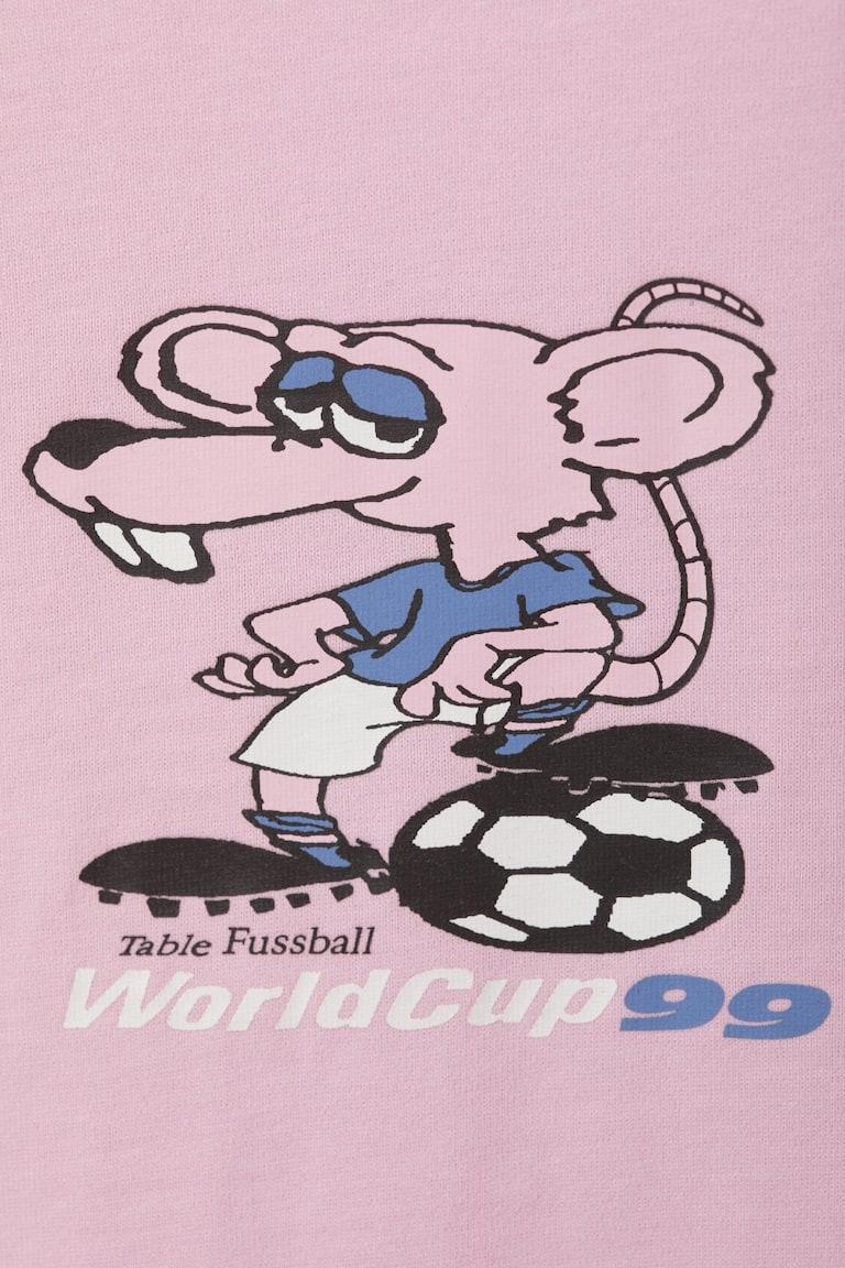 H&M T-shirt Great Boxy Con Stampa Grafica - Grigio - Asinello Reality - UOMO