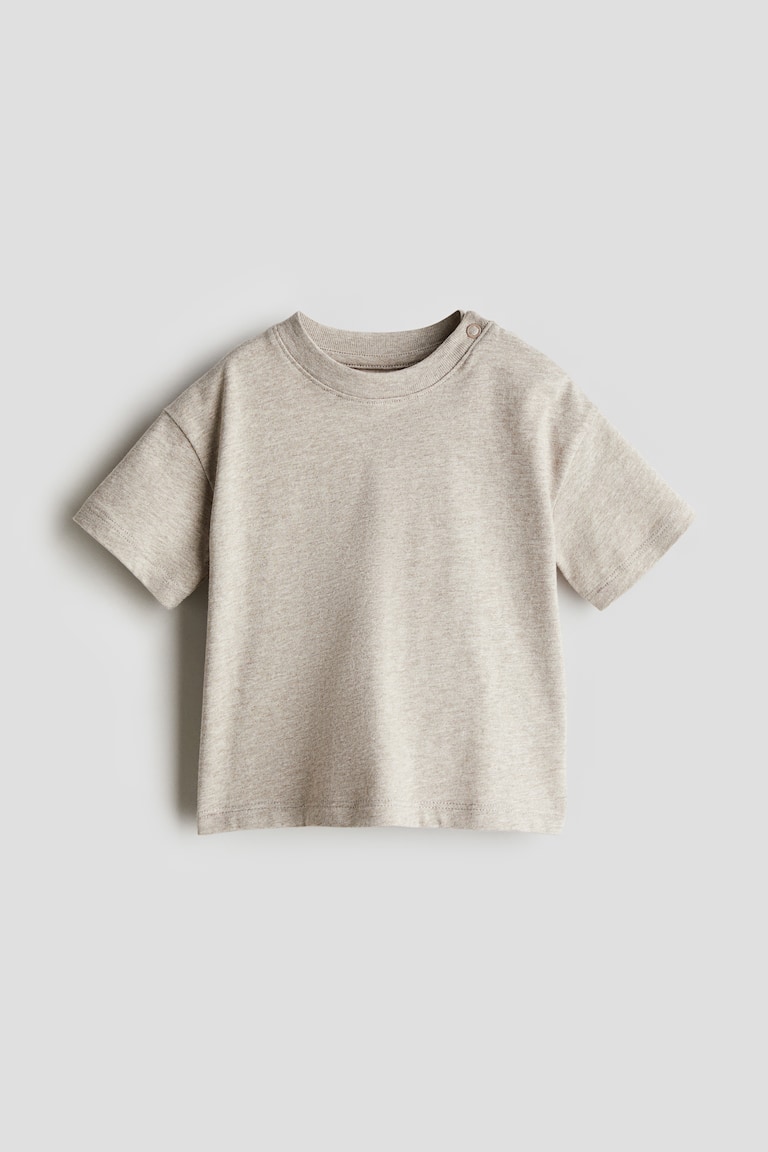 H&M T-shirt oversize in cotone - Rosa pallido - BAMBINO