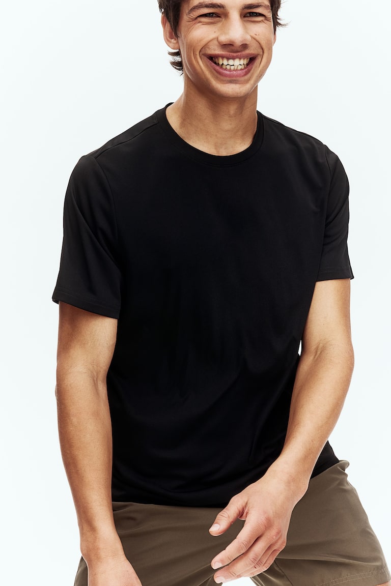 H&M T-shirt Sportiva Con DryMove™ Regular Fit - Nero/fantasia - UOMO