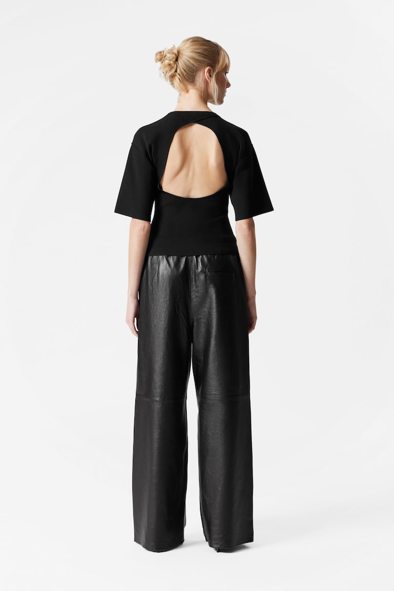 H&M Top Con Apertura Sul Retro E Maniche Ampie - Blu - DONNA