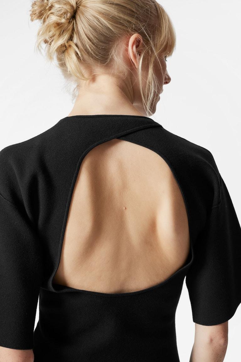 H&M Top Con Apertura Sul Retro E Maniche Ampie - Nero - DONNA