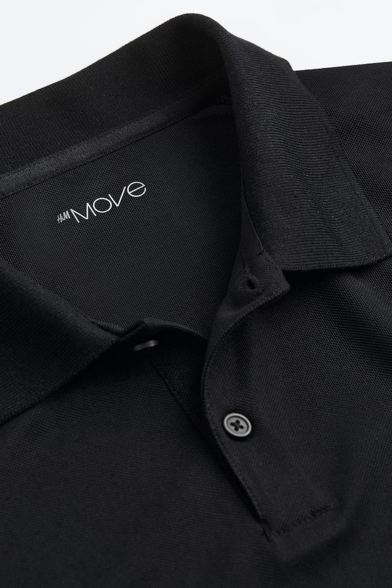 H&M Top Sportivo In Piqué Regular Fit - Blu Navy - UOMO