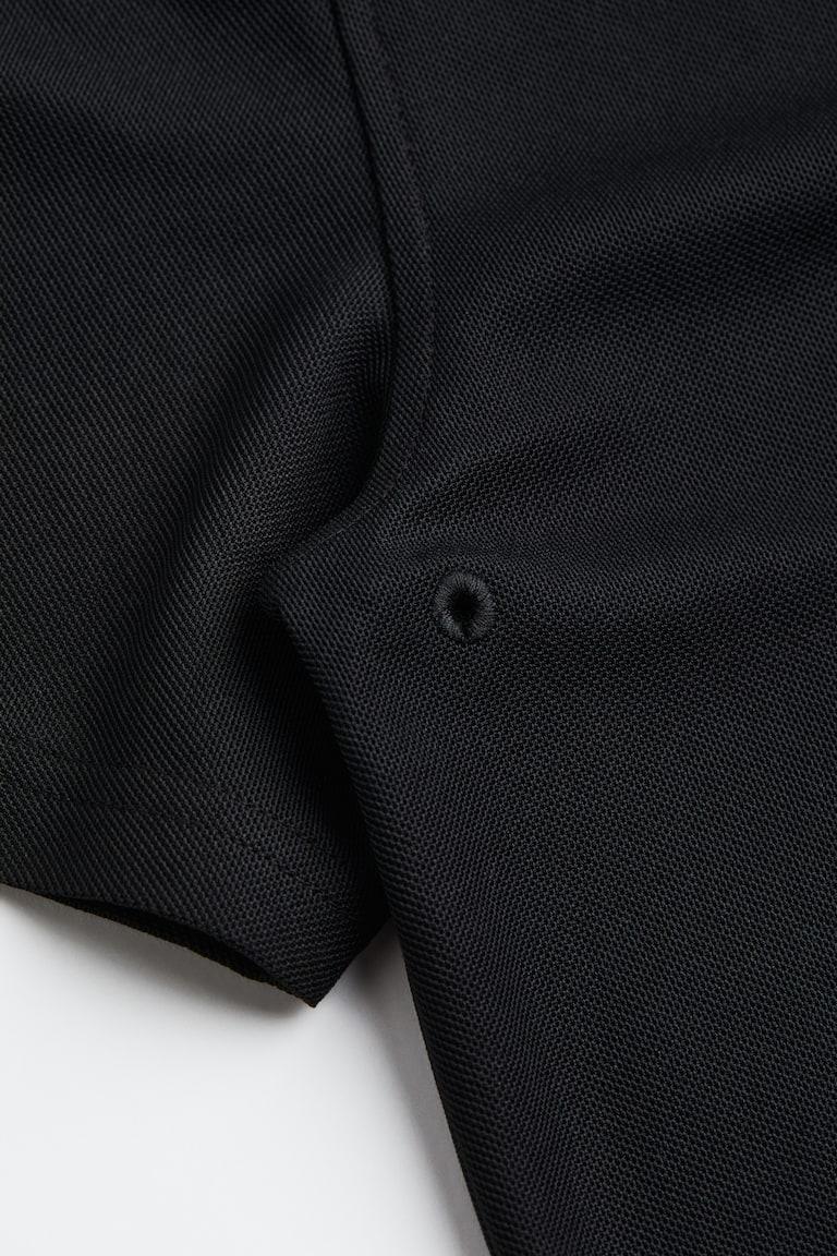 H&M Top Sportivo In Piqué Regular Fit - Blu Navy - UOMO