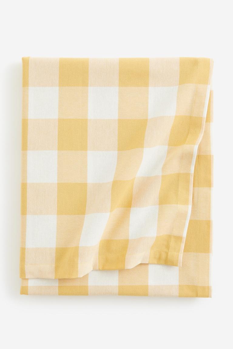 H&M Tovaglia In Cotone Fantasia - Marrone Scuro/quadretti Vichy - HOME