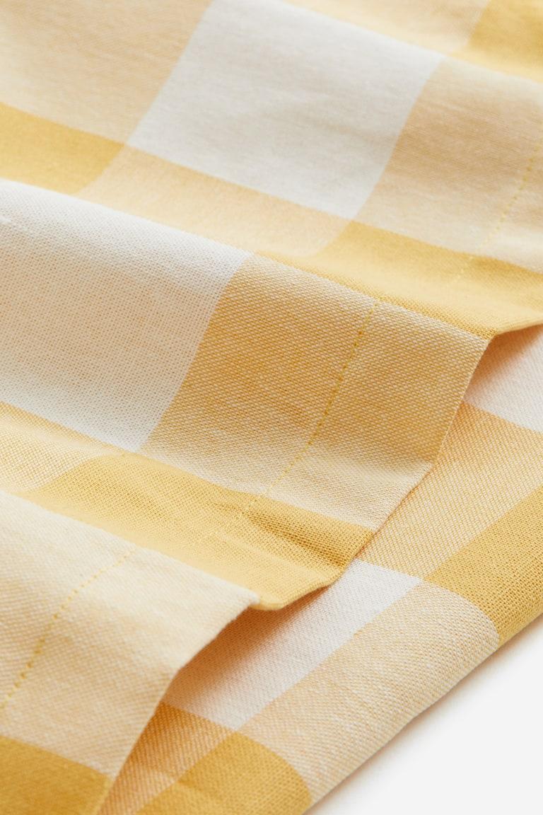 H&M Tovaglia In Cotone Fantasia - Marrone Scuro/quadretti Vichy - HOME