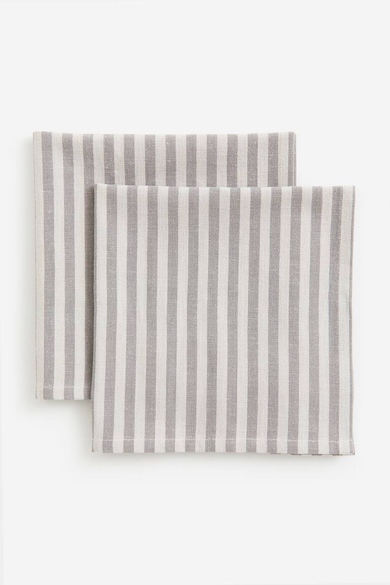 H&M Tovaglioli 2 Pezzi - Marrone Scuro/quadretti Vichy - HOME