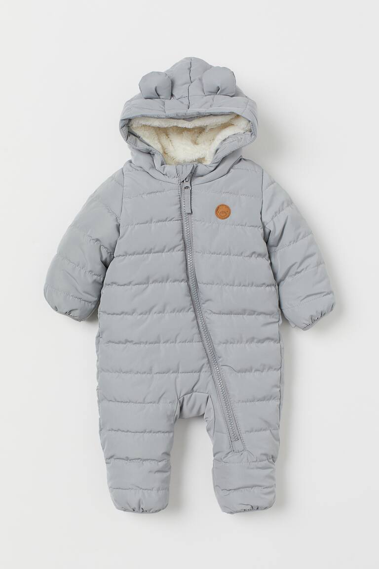 H&M Tuta da neve con fodera in pile - Verde polvere - BAMBINO
