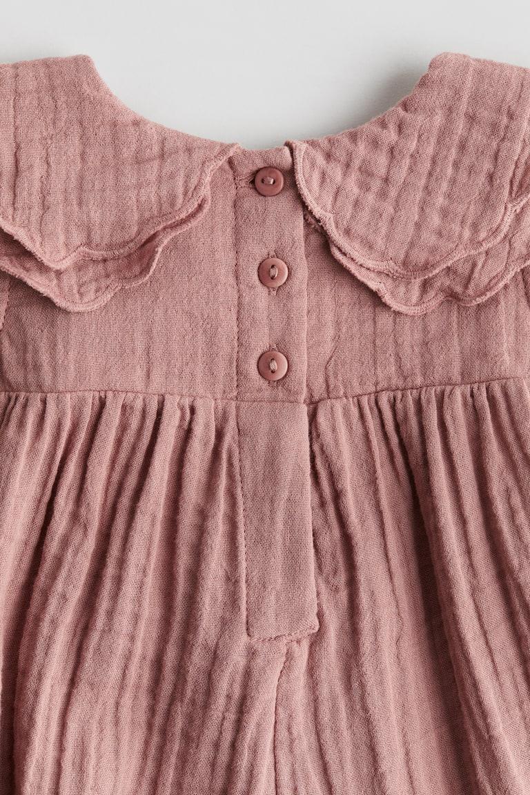 H&M Tutina In Mussola Di Cotone - Crema/fiori - BAMBINO