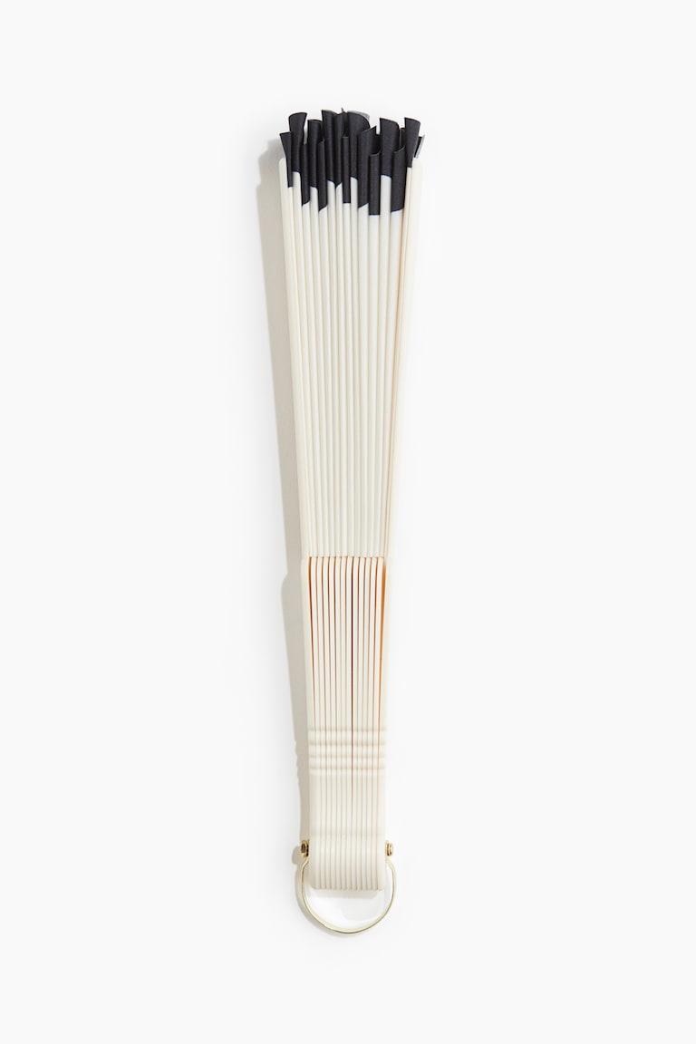 H&M Ventaglio Con Bordo Smerlato - Bianco Naturale/nero - DONNA