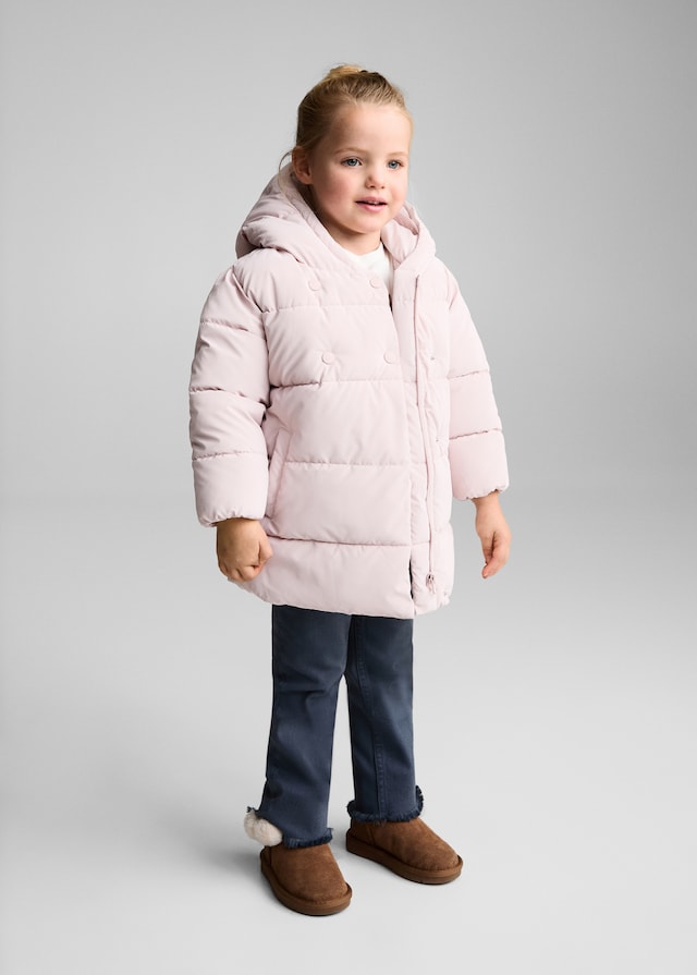 Mango Anorak Trapuntato Interno Pelliccia Di Pecora