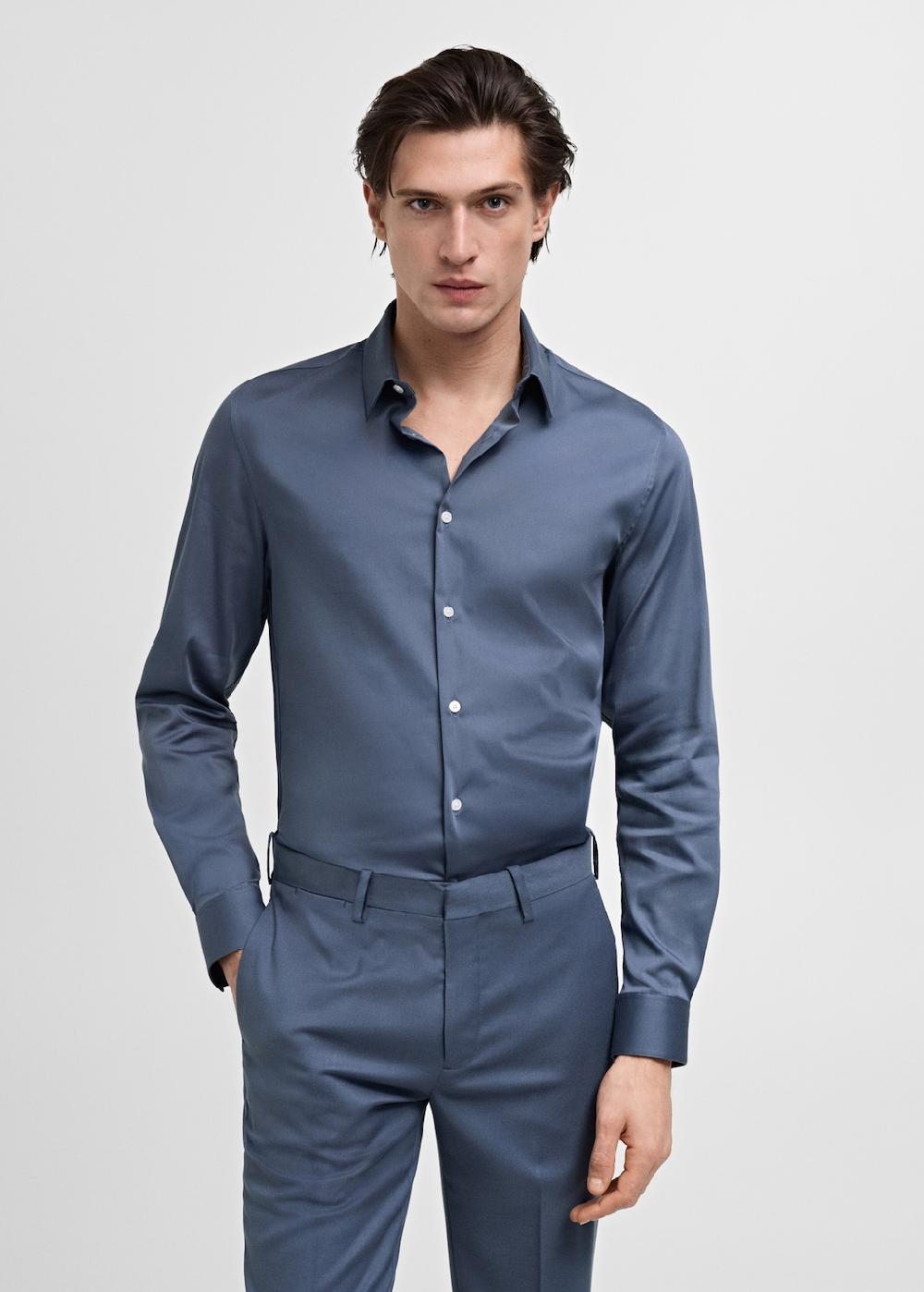 Mango Camicia completo super slim fit cotone stretch