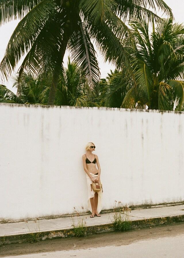 Mango Foulard In Misto Lino Con Finiture Sfrangiate