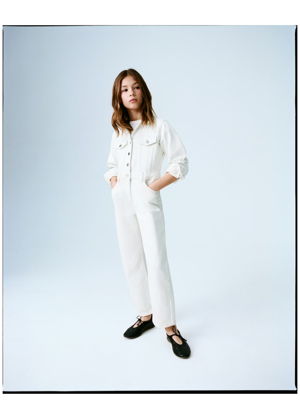 Mango Abito a tuta denim lungo