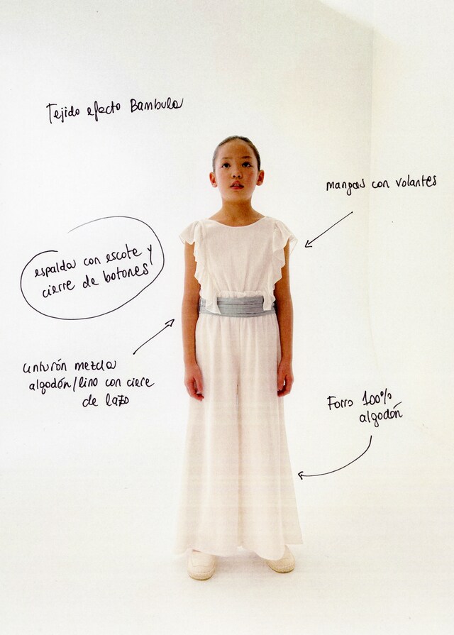 Mango Abito A Tuta Lungo Volant