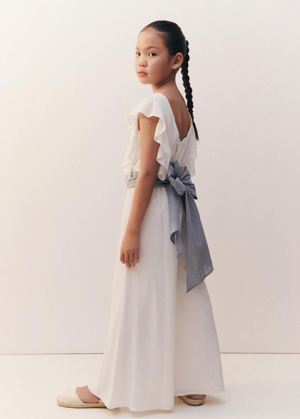 Mango Abito a tuta lungo volant