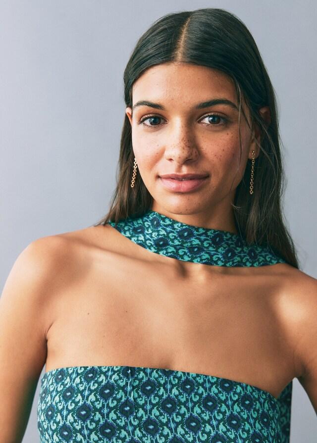 Mango Abito A Tuta Stampa Fiocco