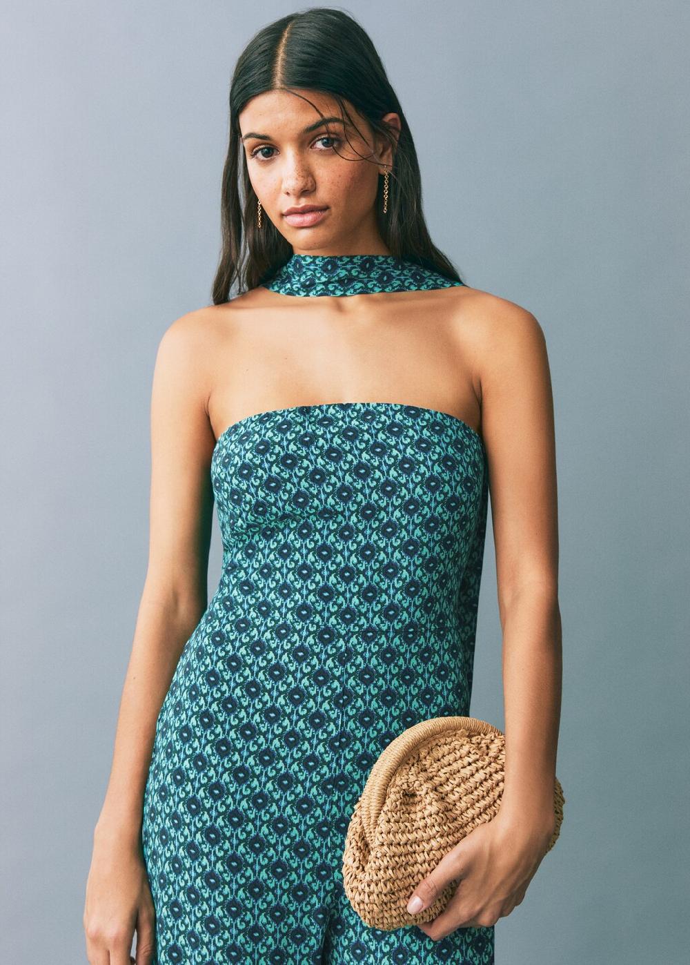 Mango Abito a tuta stampa fiocco