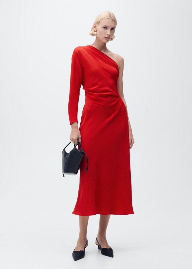 Mango Abito Asimmetrico Drappeggiato