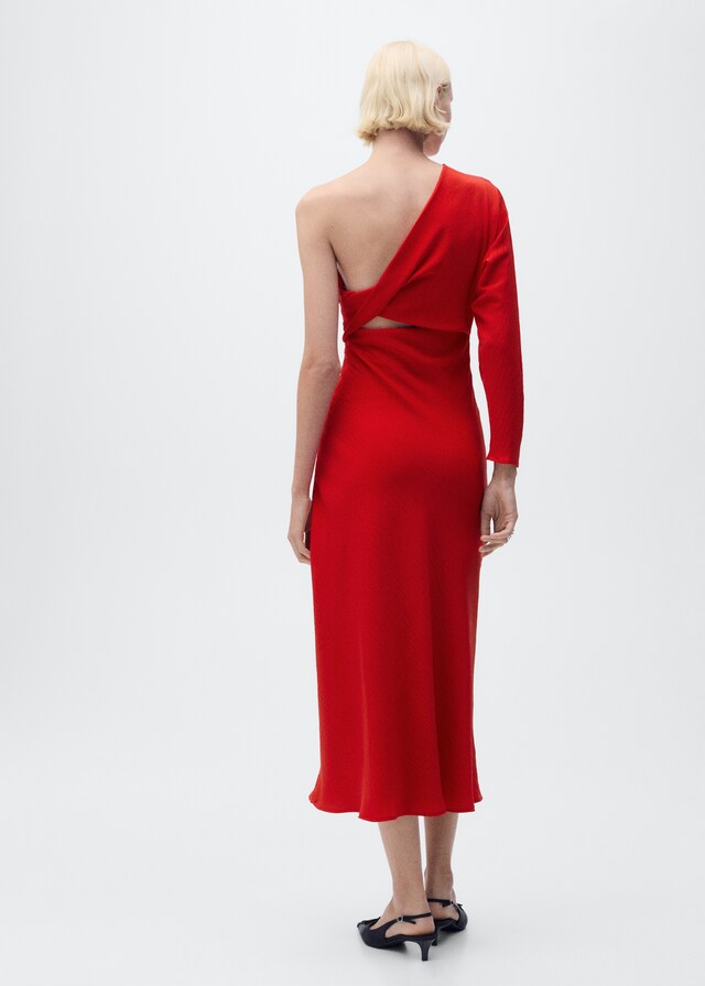 Mango Abito Asimmetrico Drappeggiato