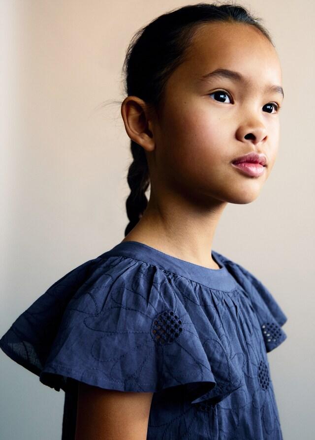 Mango Abito Corto Ricamato