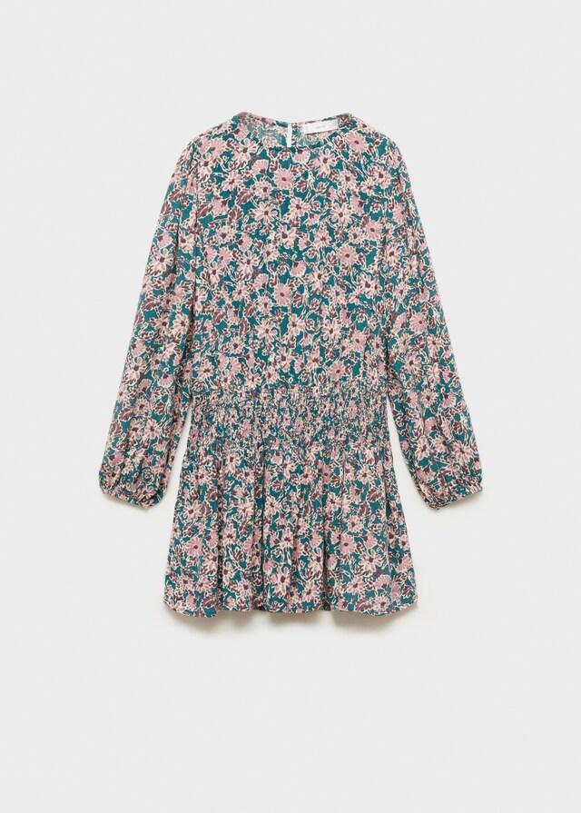 Mango Abito Fiori Dettaglio Increspato